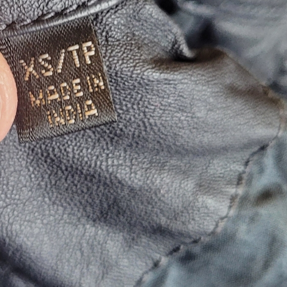 ATM Black Waxy Leather Cargo Jacket Women's Size XS - Picture 4 of 8